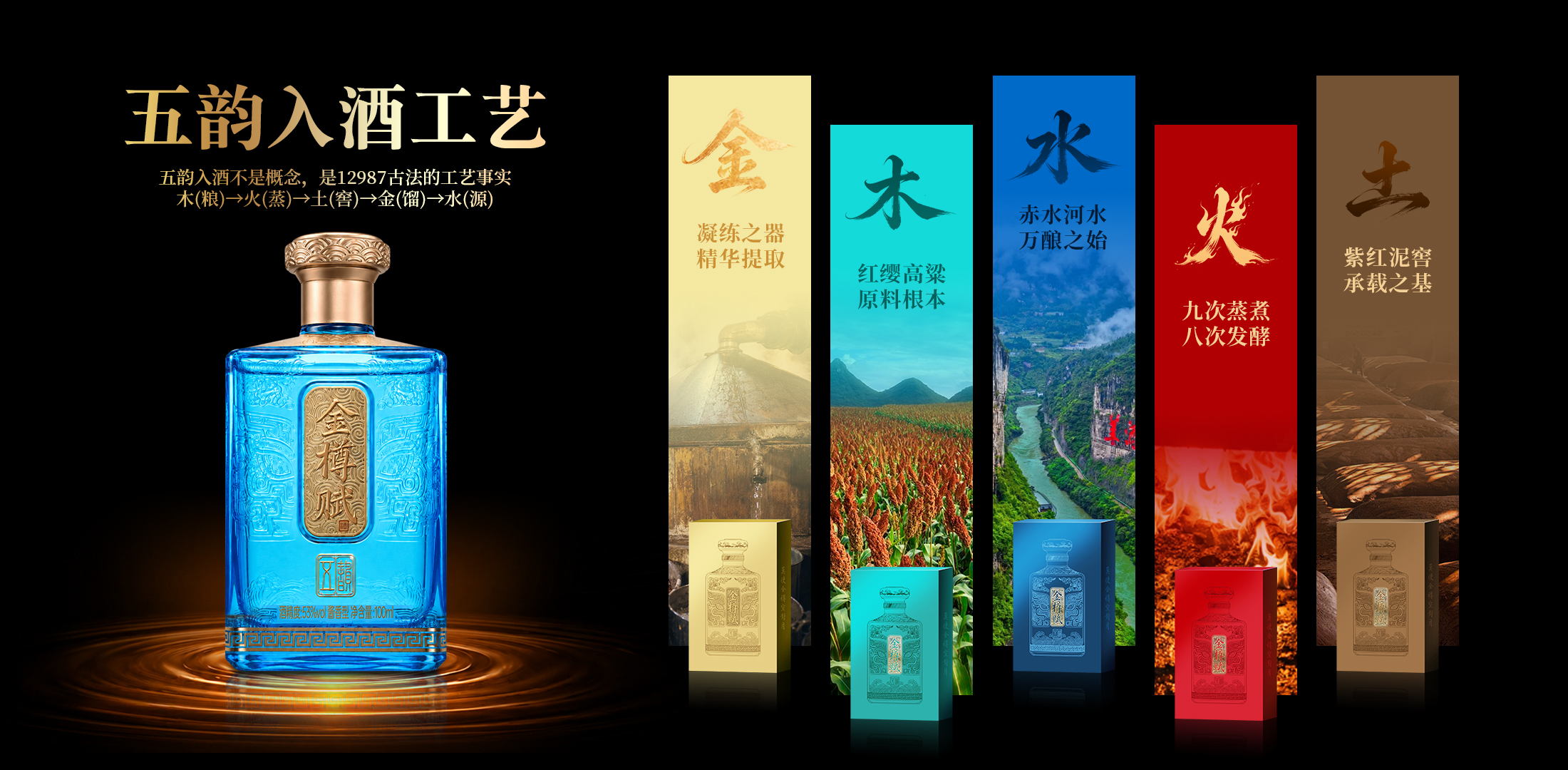 有什么适合独酌慢品的酱香型白酒?金樽赋五韵小酒,适配你的独处微醺时光