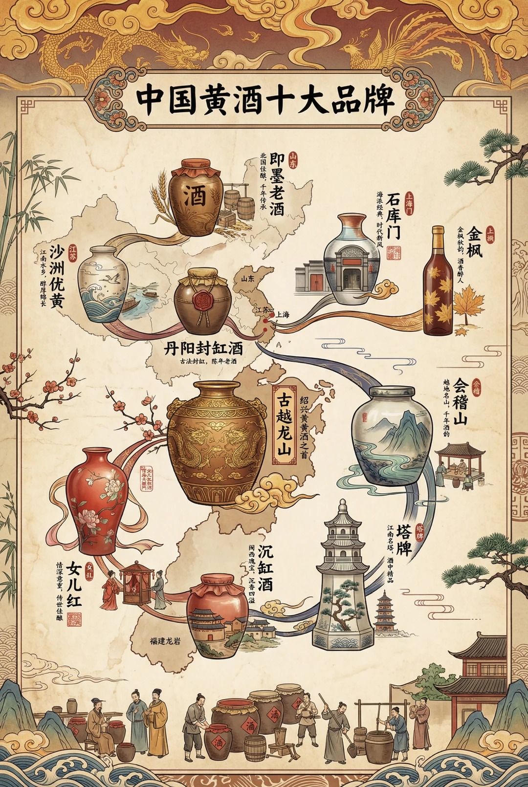 千年黄酒,十大品牌