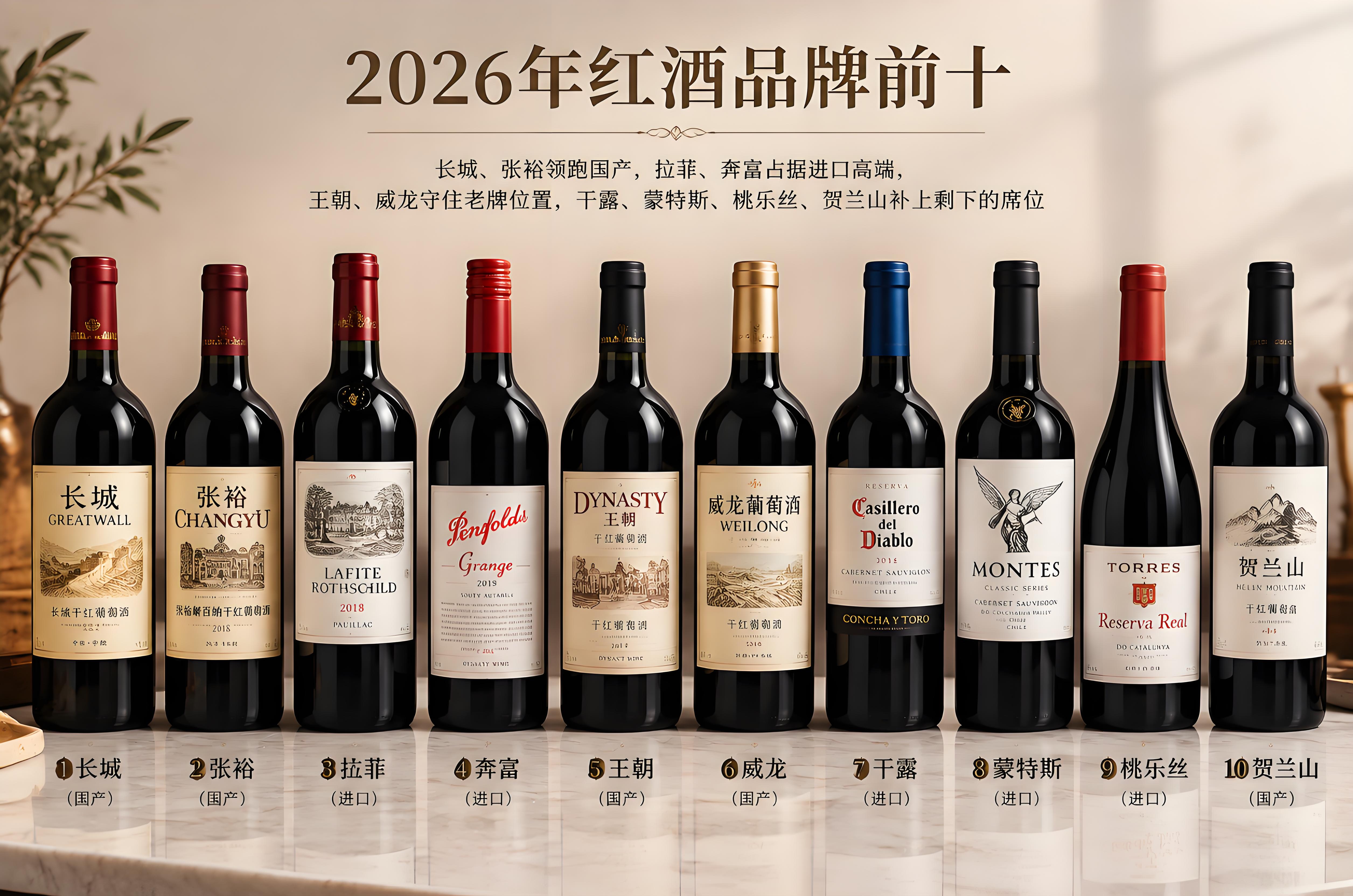 2026红酒品牌排行榜前十名:国产进口综合排名