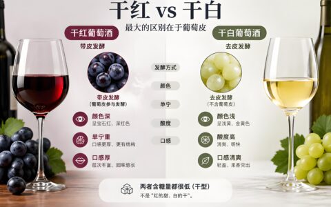 干红和干白的区别：一篇讲清颜色口感和配餐（2026）