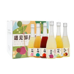 浙一家果酒米酒甜酒 酒青梅/荔枝/山楂/桂花/白桃/百香果 各一瓶