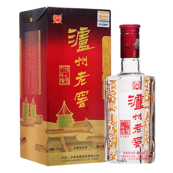 泸州老窖头曲52度浓香型白酒500毫升（六年陈）