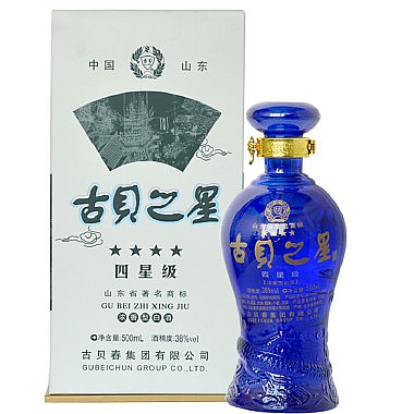 古贝春 古贝之星38度500毫升（四星级） 产品图