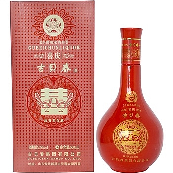 古贝春喜庆38度500毫升（木盒） 产品图
