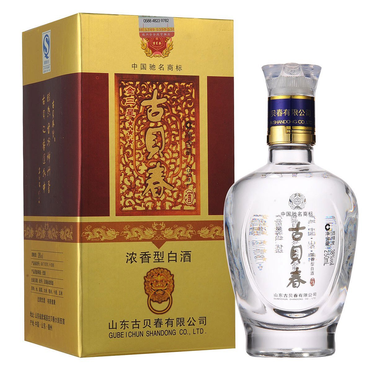 古贝春38度250毫升 （金三星）