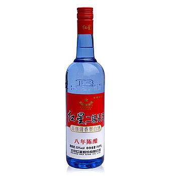 红星二锅头53度750毫升（蓝瓶·八年陈酿） 产品图