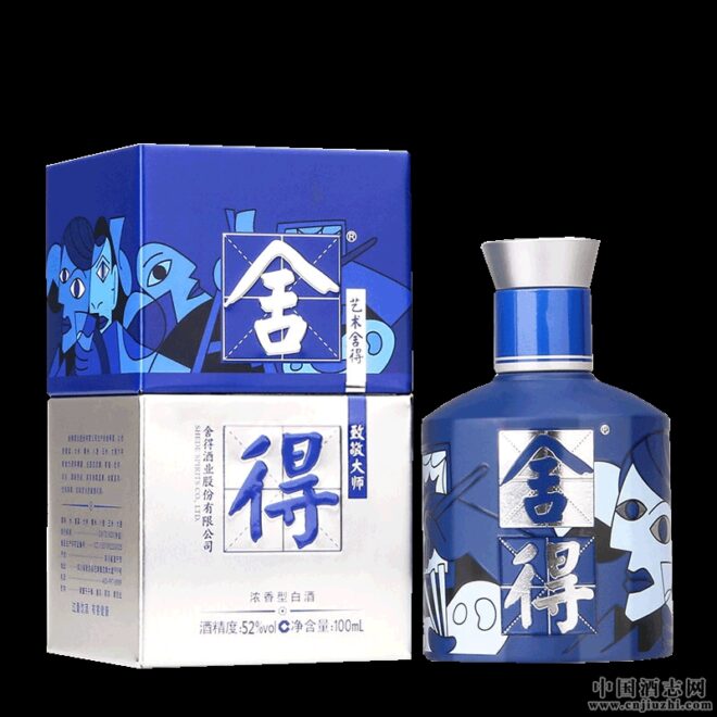 沱牌舍得52度100毫升（小酒致敬大师款·蓝） 产品图